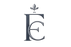 Elegant silver interlocking F and E monogram logo with a fleur-de-lis ornament on top.